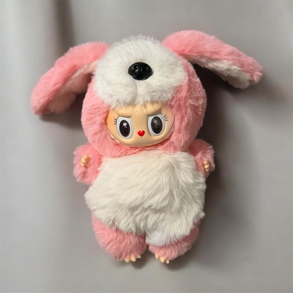 Adorable Pink and White Bunny Plush Toy